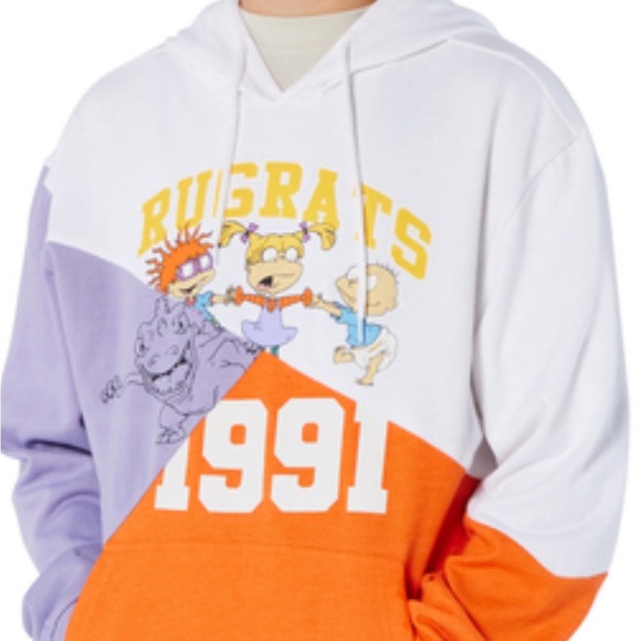 Rugrats 1991 color block hoodie
purple & orange - Picture 2 of 2